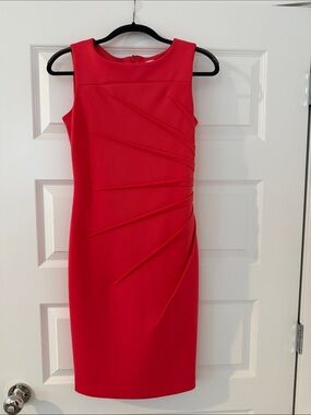 Women’s Peach Dress with Pleats